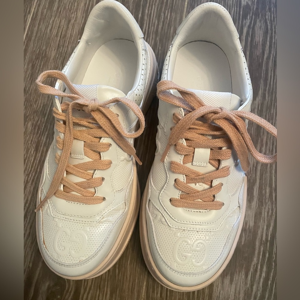 Authentic Gucci Leather Sneaker 36.5 - Picture 11 of 13
